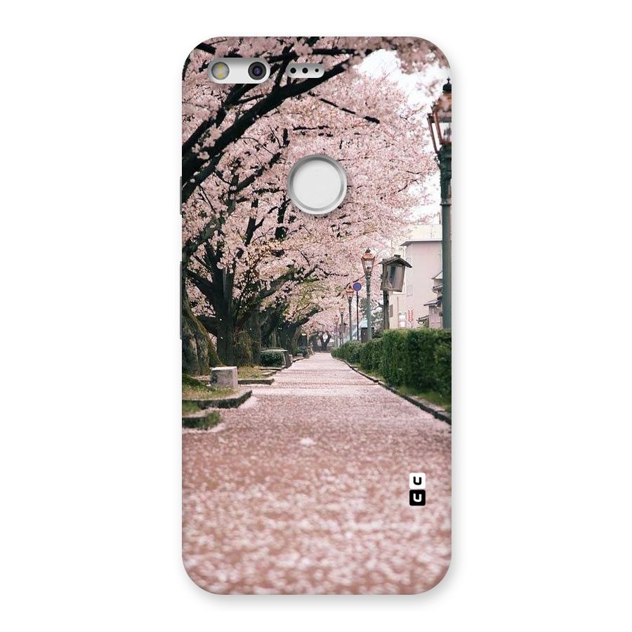 Street In Pink Flowers Back Case for Google Pixel