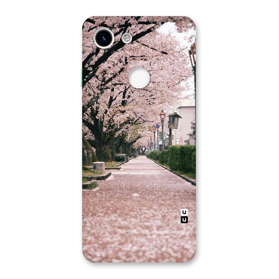 Street In Pink Flowers Back Case for Google Pixel 3