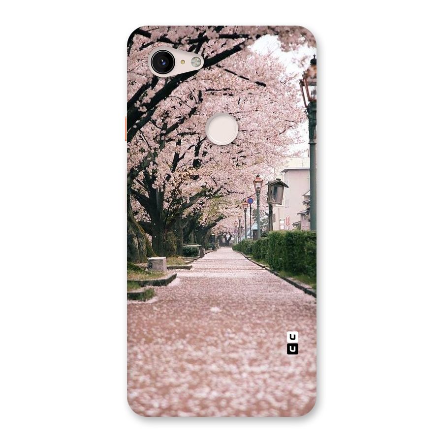 Street In Pink Flowers Back Case for Google Pixel 3 XL