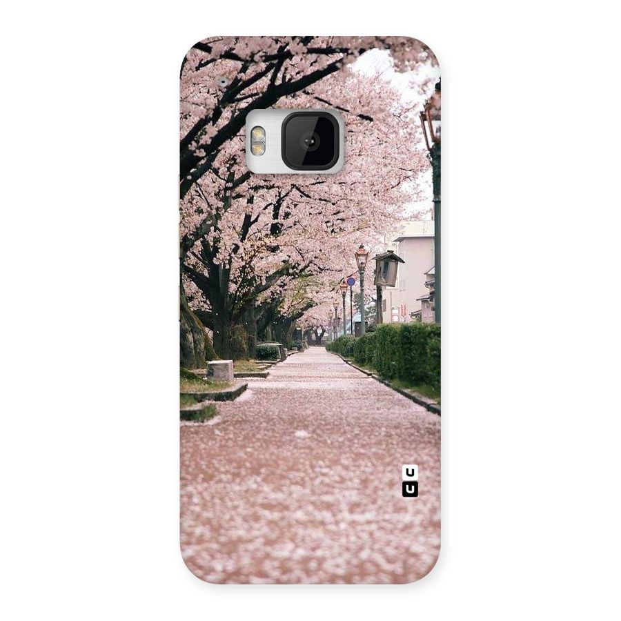 Street In Pink Flowers Back Case for HTC One M9