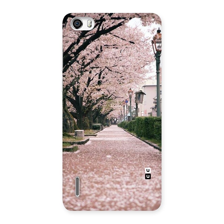 Street In Pink Flowers Back Case for Honor 6
