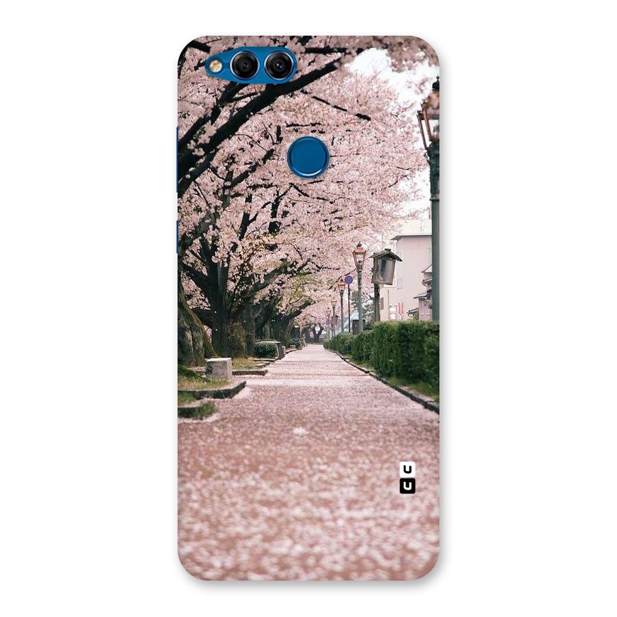 Street In Pink Flowers Back Case for Honor 7X