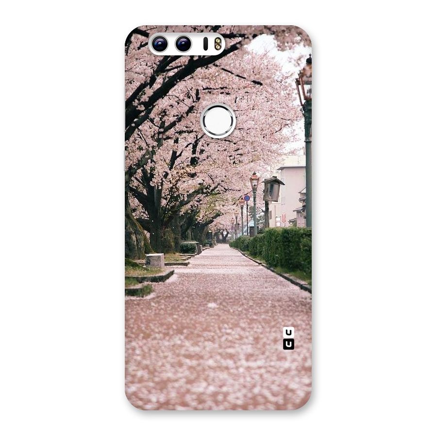 Street In Pink Flowers Back Case for Honor 8