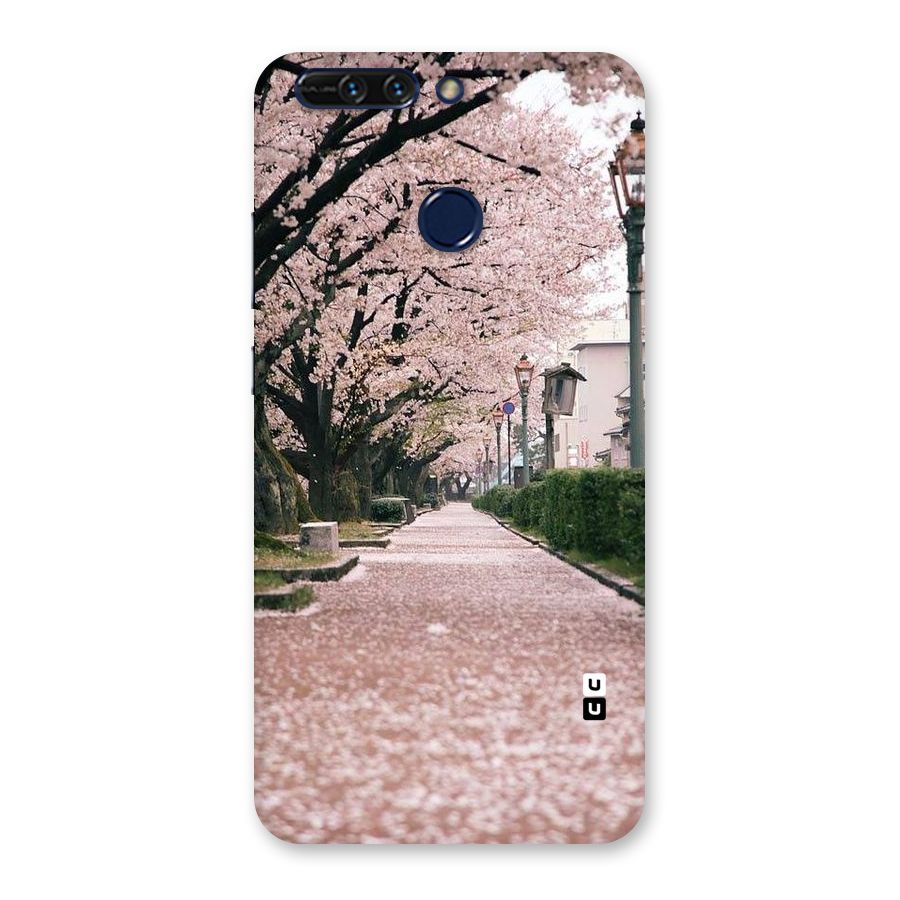 Street In Pink Flowers Back Case for Honor 8 Pro
