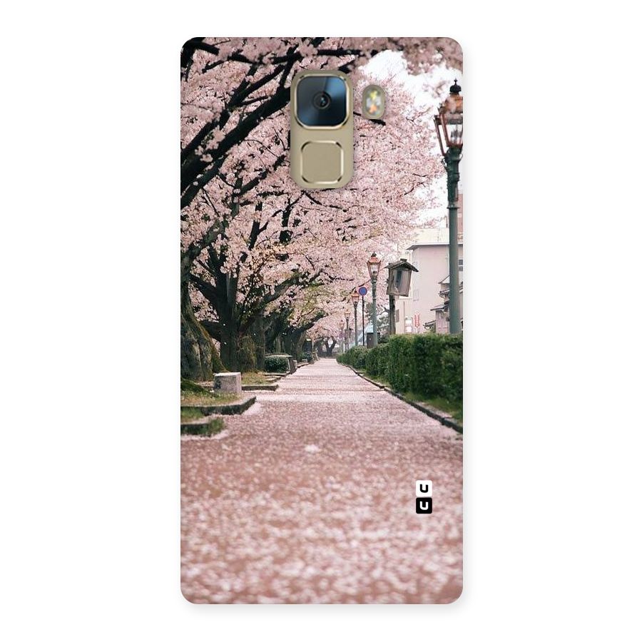 Street In Pink Flowers Back Case for Huawei Honor 7