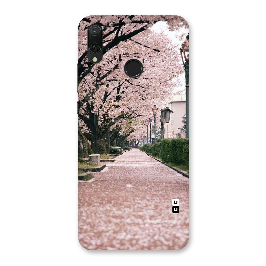 Street In Pink Flowers Back Case for Huawei Y9 (2019)