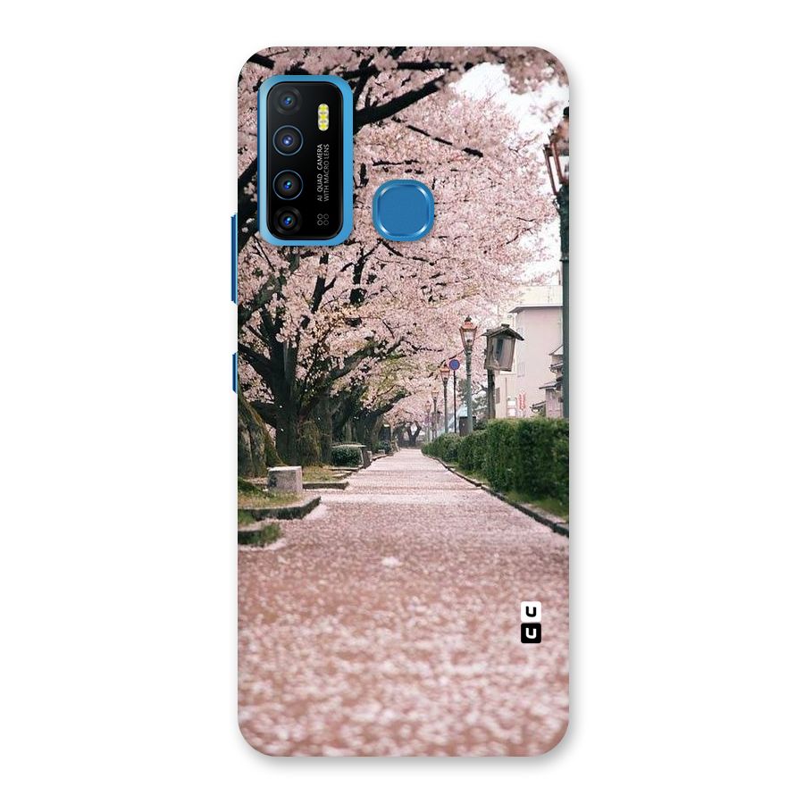 Street In Pink Flowers Back Case for Infinix Hot 9