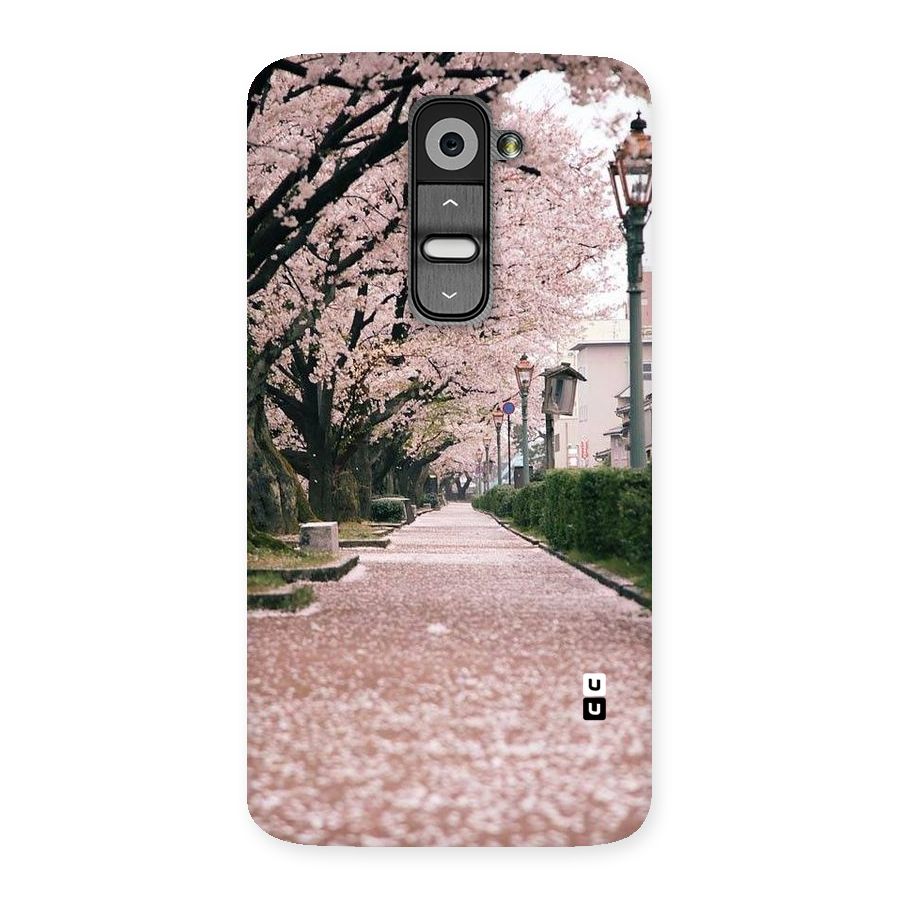 Street In Pink Flowers Back Case for LG G2