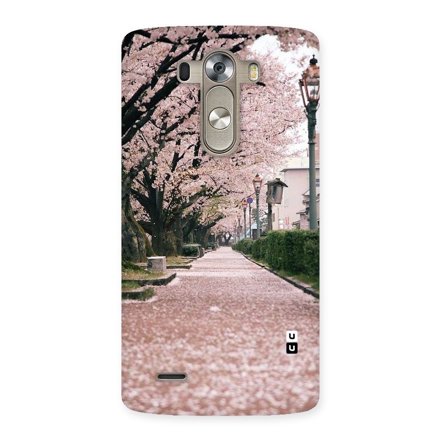 Street In Pink Flowers Back Case for LG G3