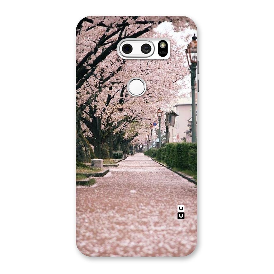 Street In Pink Flowers Back Case for LG V30