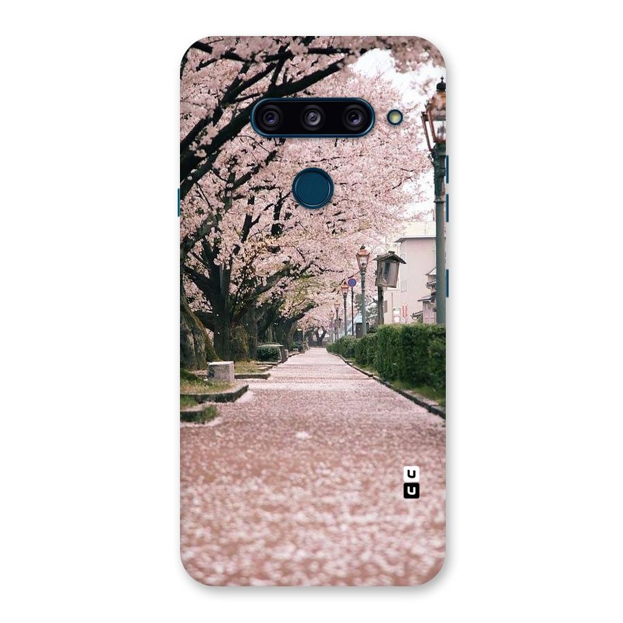 Street In Pink Flowers Back Case for LG  V40 ThinQ