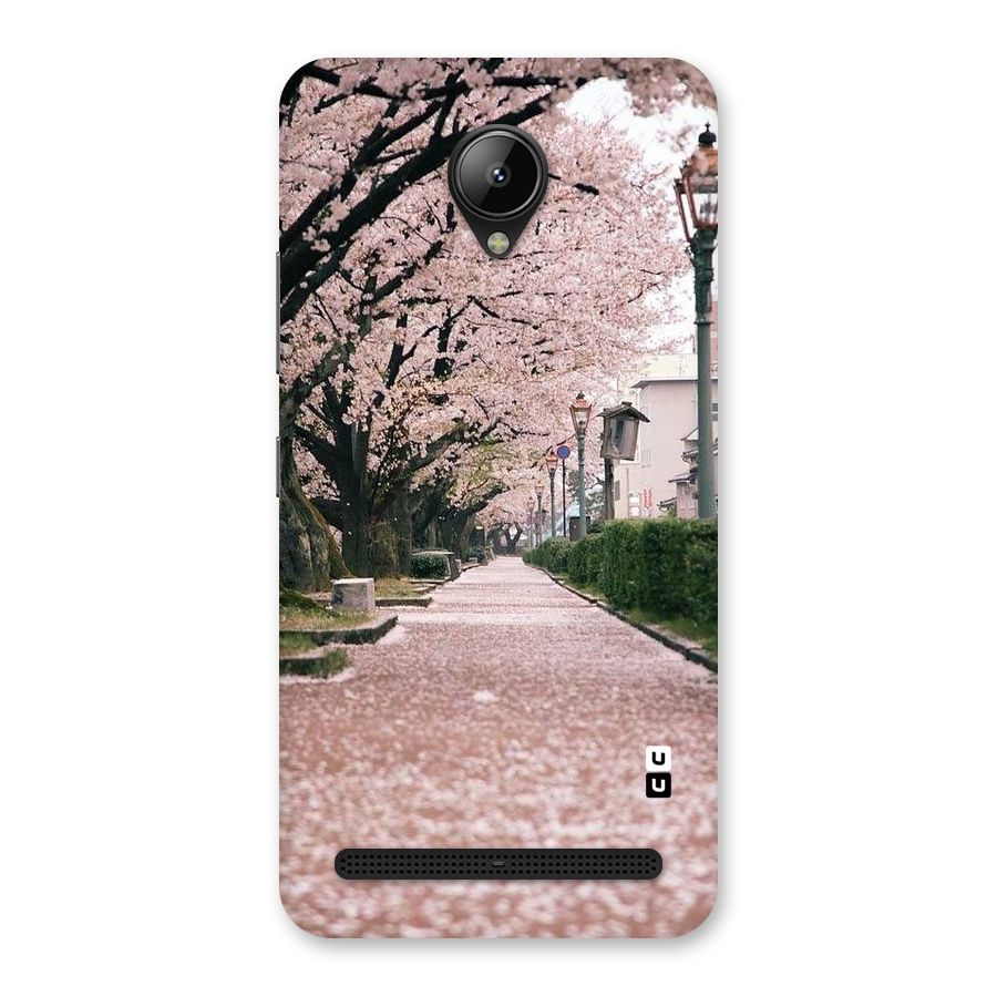 Street In Pink Flowers Back Case for Lenovo C2