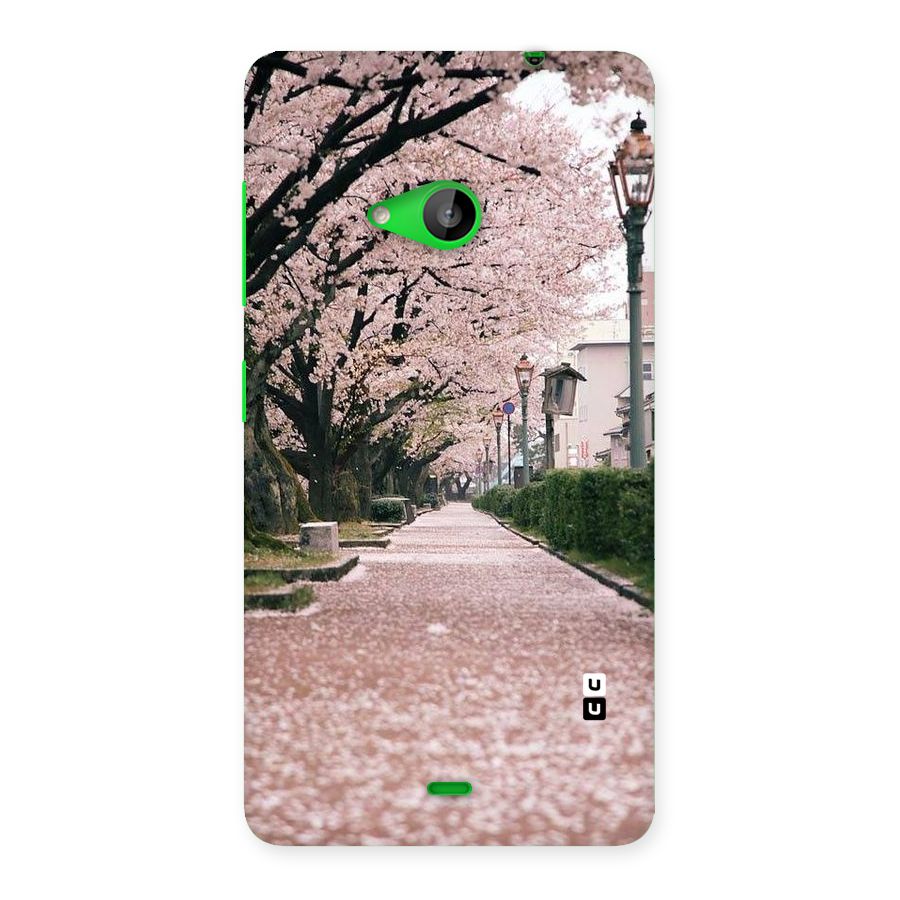 Street In Pink Flowers Back Case for Lumia 535