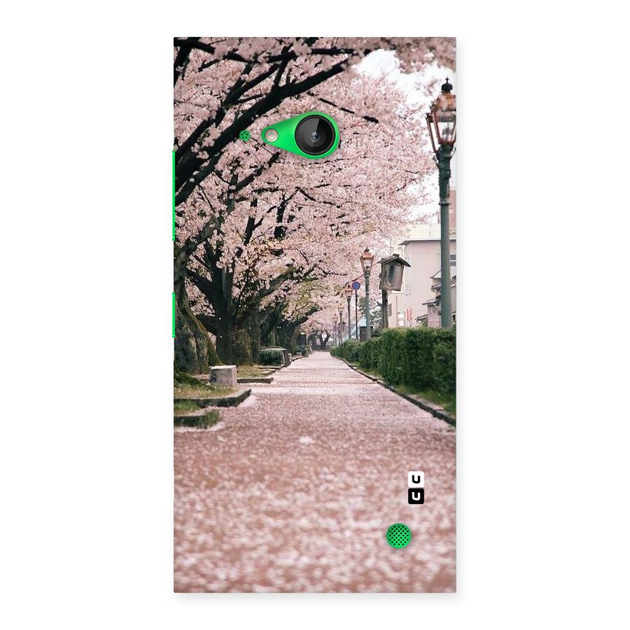 Street In Pink Flowers Back Case for Lumia 730