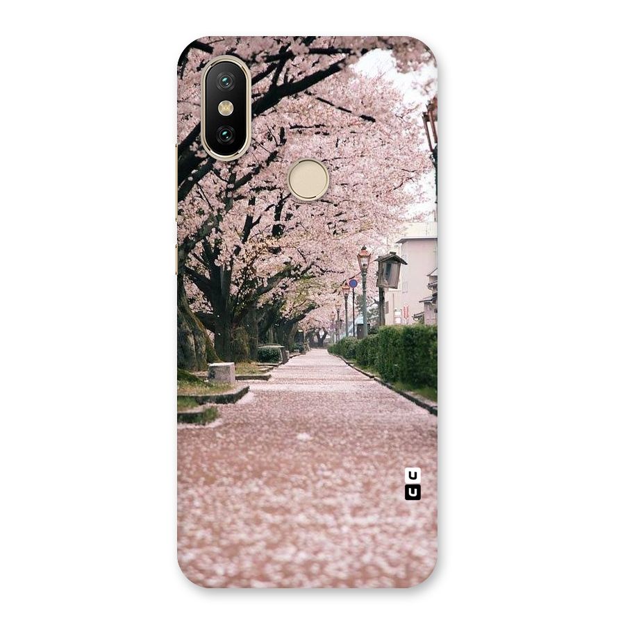 Street In Pink Flowers Back Case for Mi A2