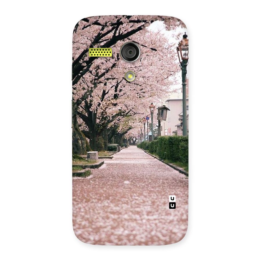 Street In Pink Flowers Back Case for Moto G