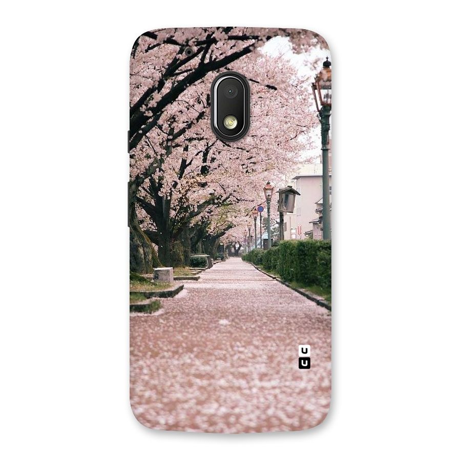Street In Pink Flowers Back Case for Moto G4 Play