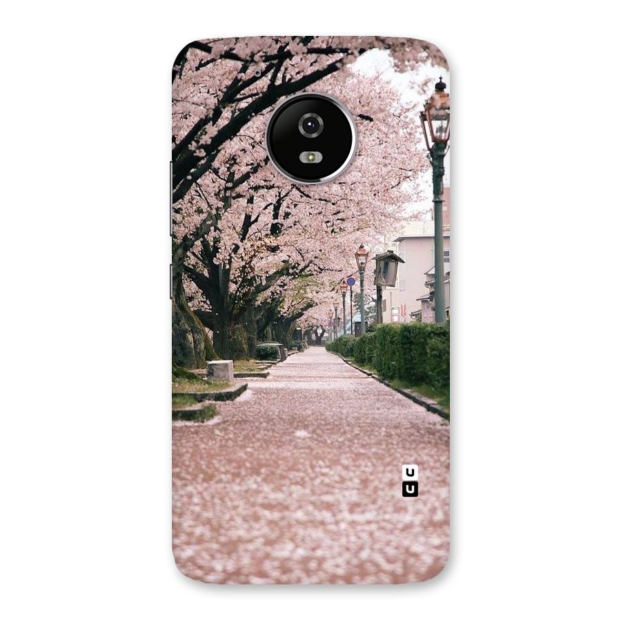 Street In Pink Flowers Back Case for Moto G5