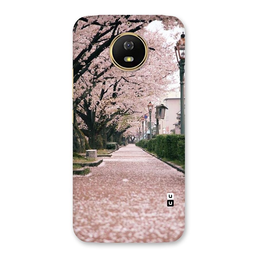 Street In Pink Flowers Back Case for Moto G5s