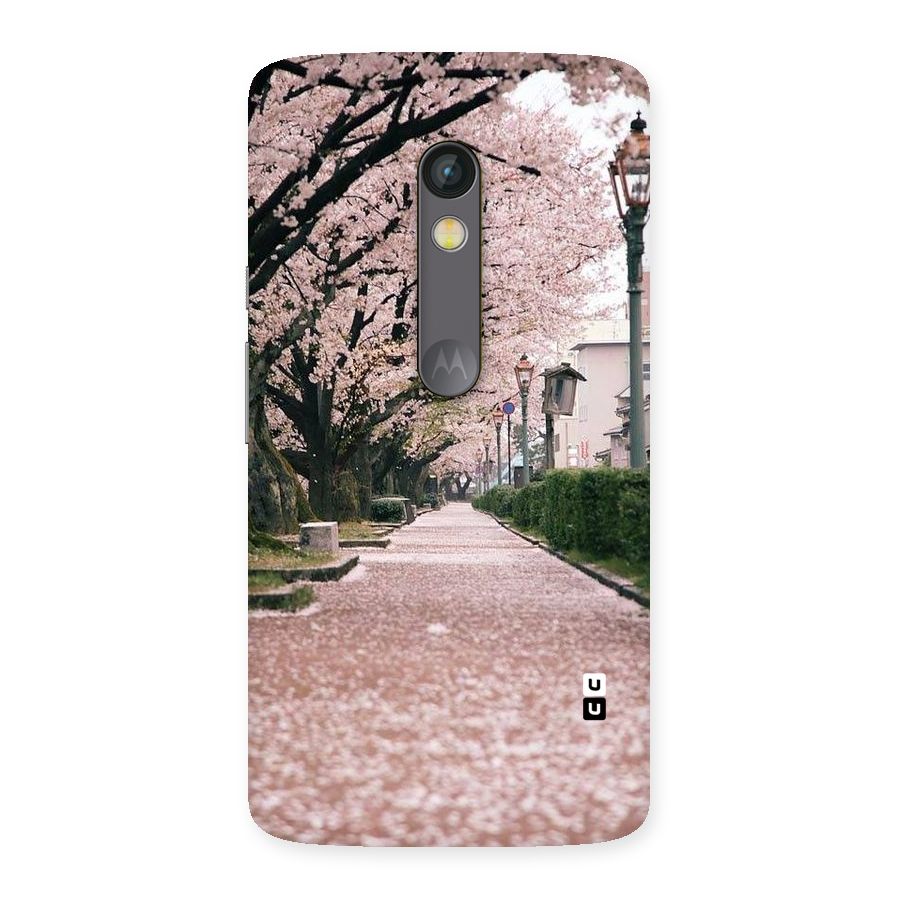 Street In Pink Flowers Back Case for Moto X Play