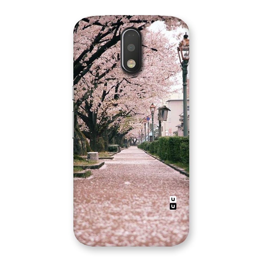 Street In Pink Flowers Back Case for Motorola Moto G4
