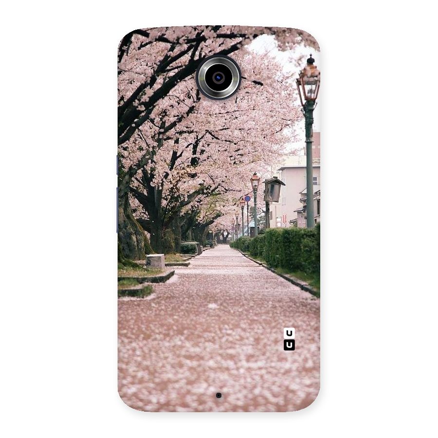 Street In Pink Flowers Back Case for Nexsus 6