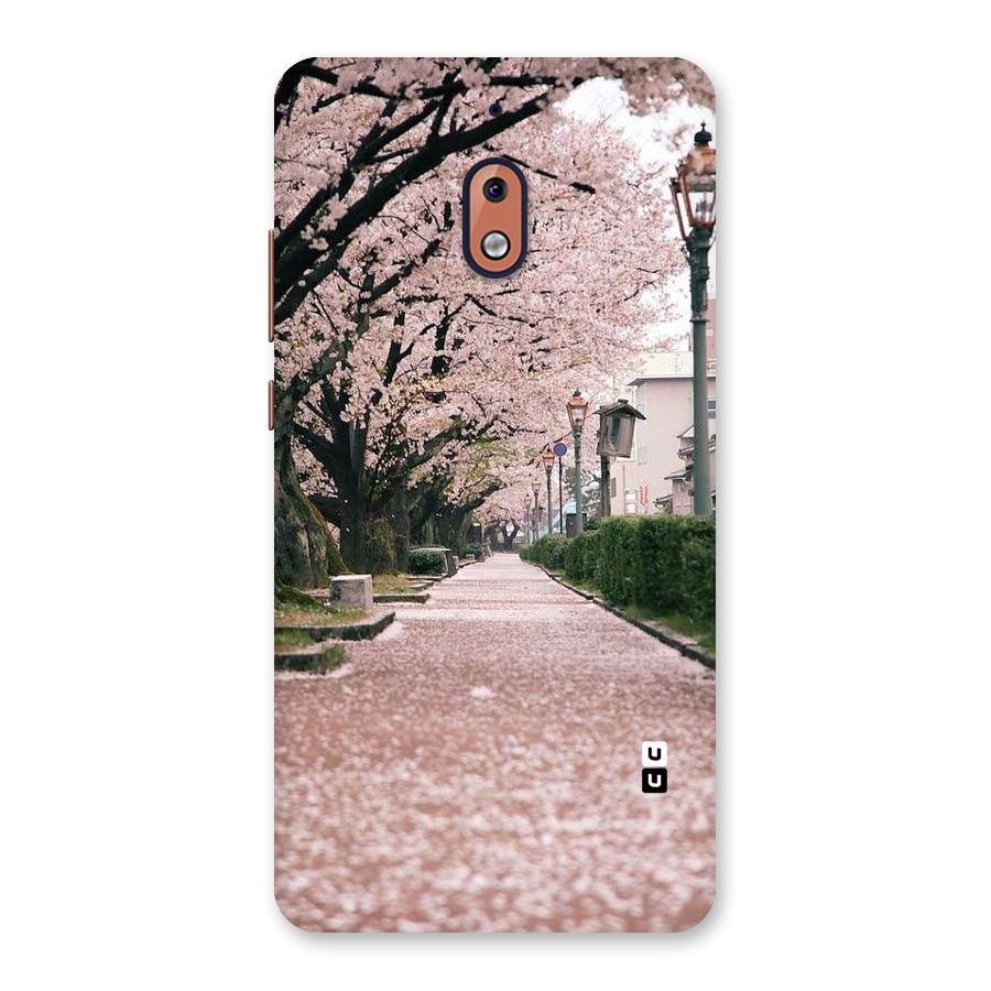 Street In Pink Flowers Back Case for Nokia 2.1