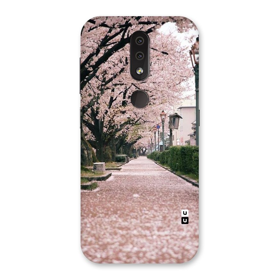 Street In Pink Flowers Back Case for Nokia 4.2