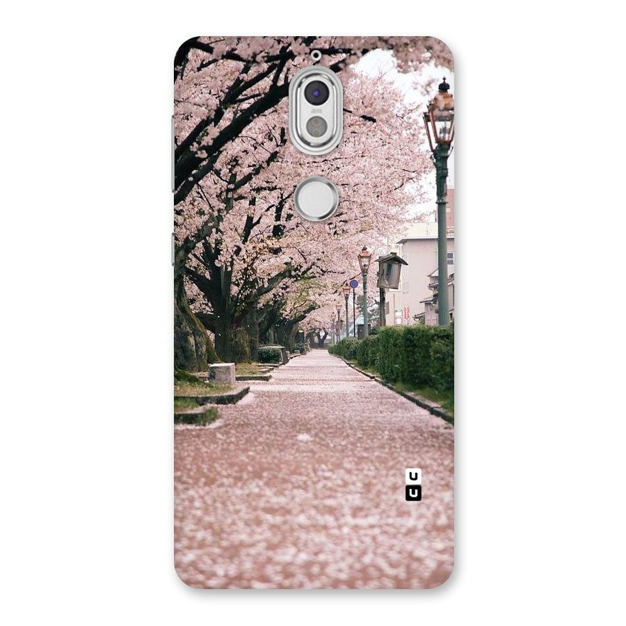 Street In Pink Flowers Back Case for Nokia 7