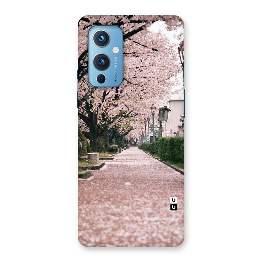 Street In Pink Flowers Back Case for OnePlus 9