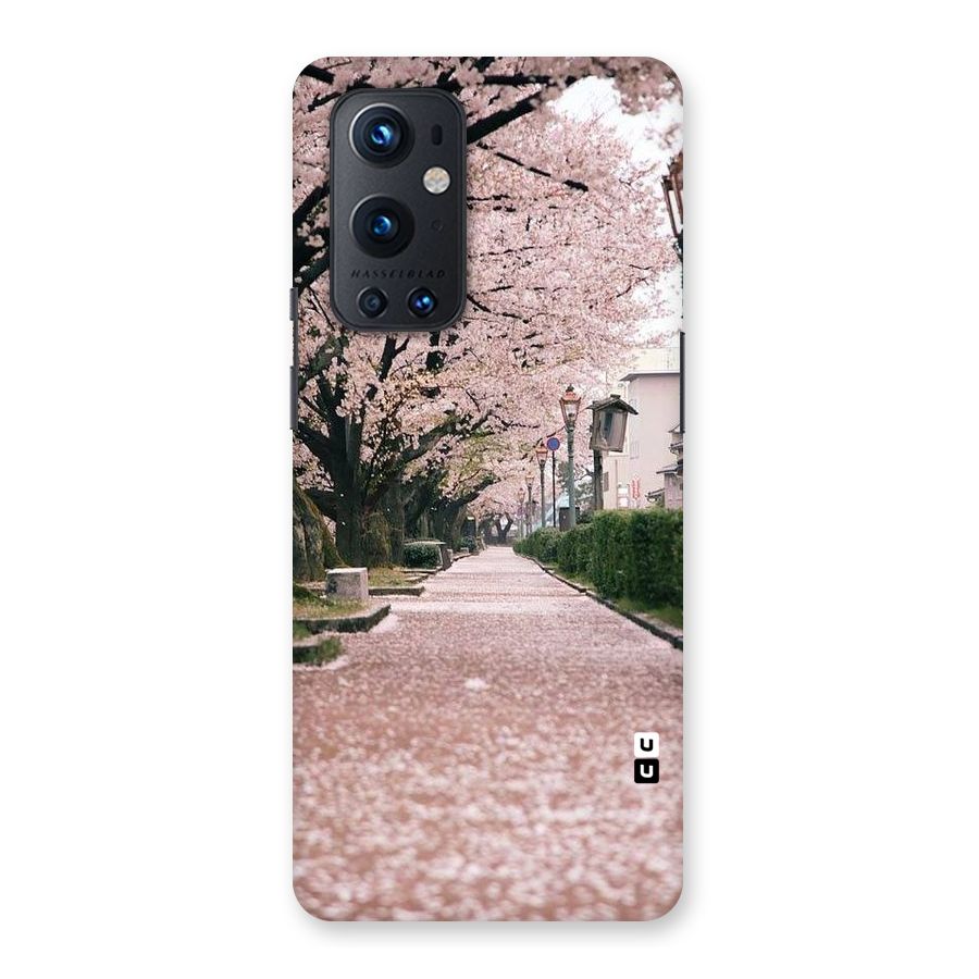 Street In Pink Flowers Back Case for OnePlus 9 Pro
