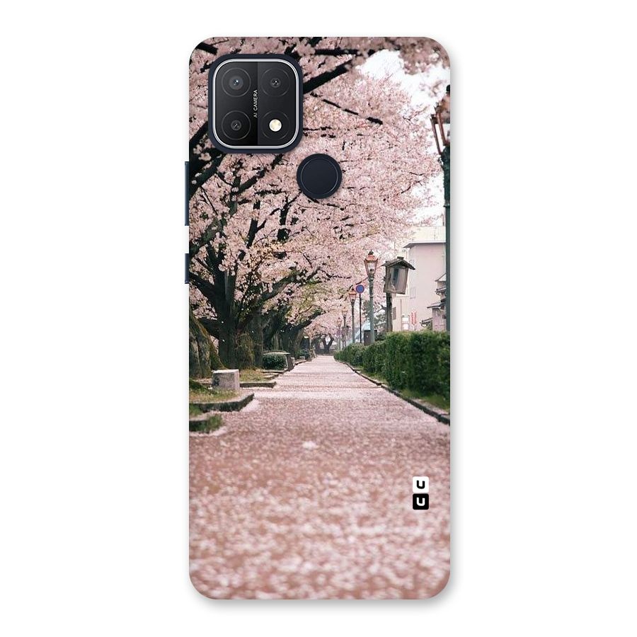 Street In Pink Flowers Back Case for Oppo A15s