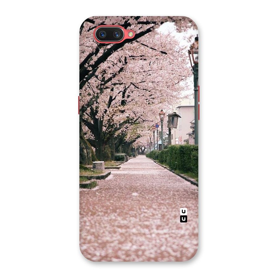 Street In Pink Flowers Back Case for Oppo A3s