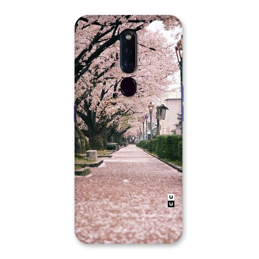Street In Pink Flowers Back Case for Oppo F11 Pro