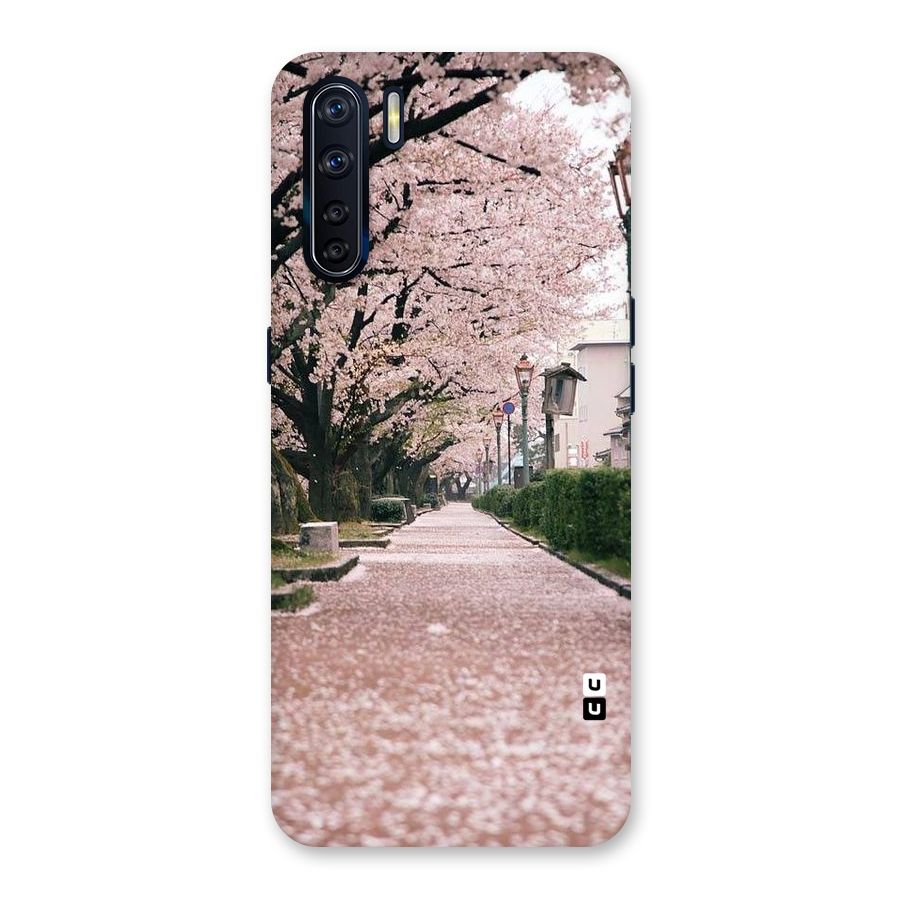 Street In Pink Flowers Back Case for Oppo F15
