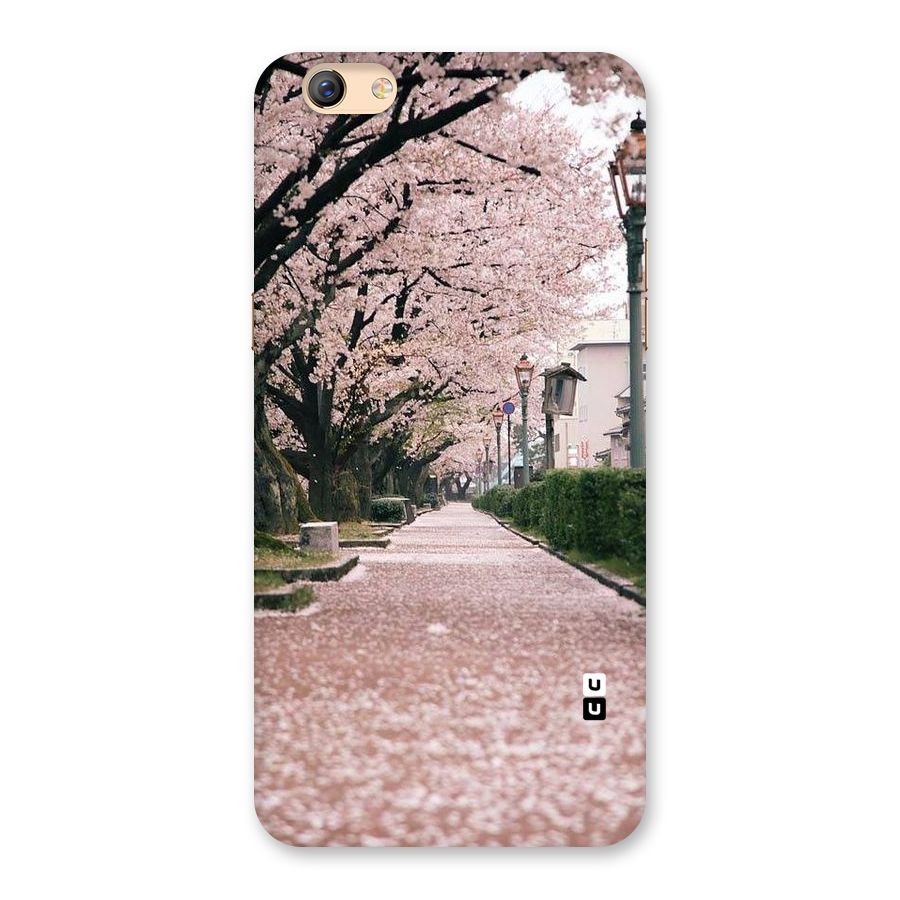 Street In Pink Flowers Back Case for Oppo F3 Plus
