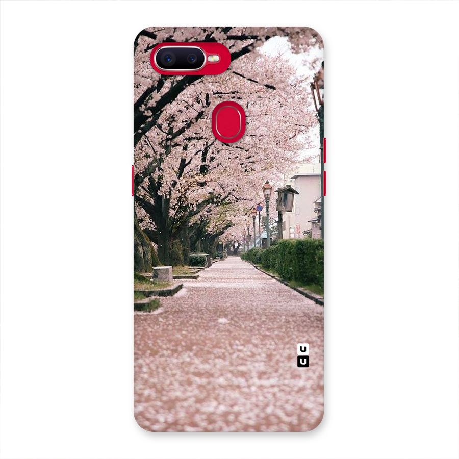 Street In Pink Flowers Back Case for Oppo F9 Pro