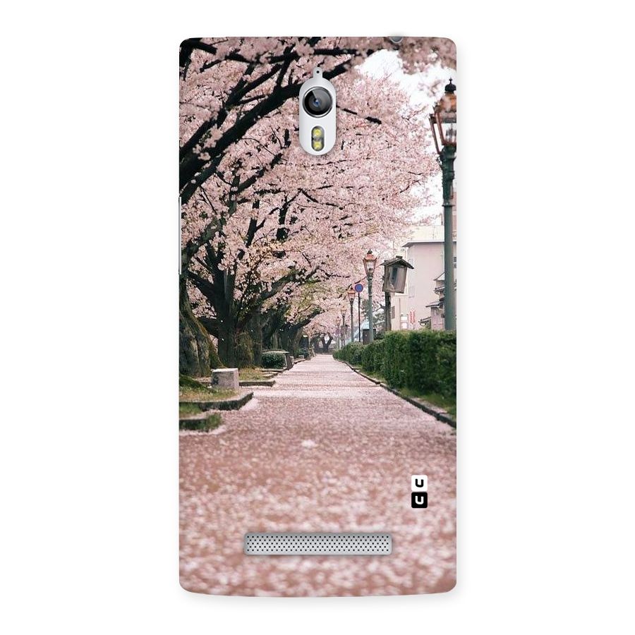 Street In Pink Flowers Back Case for Oppo Find 7