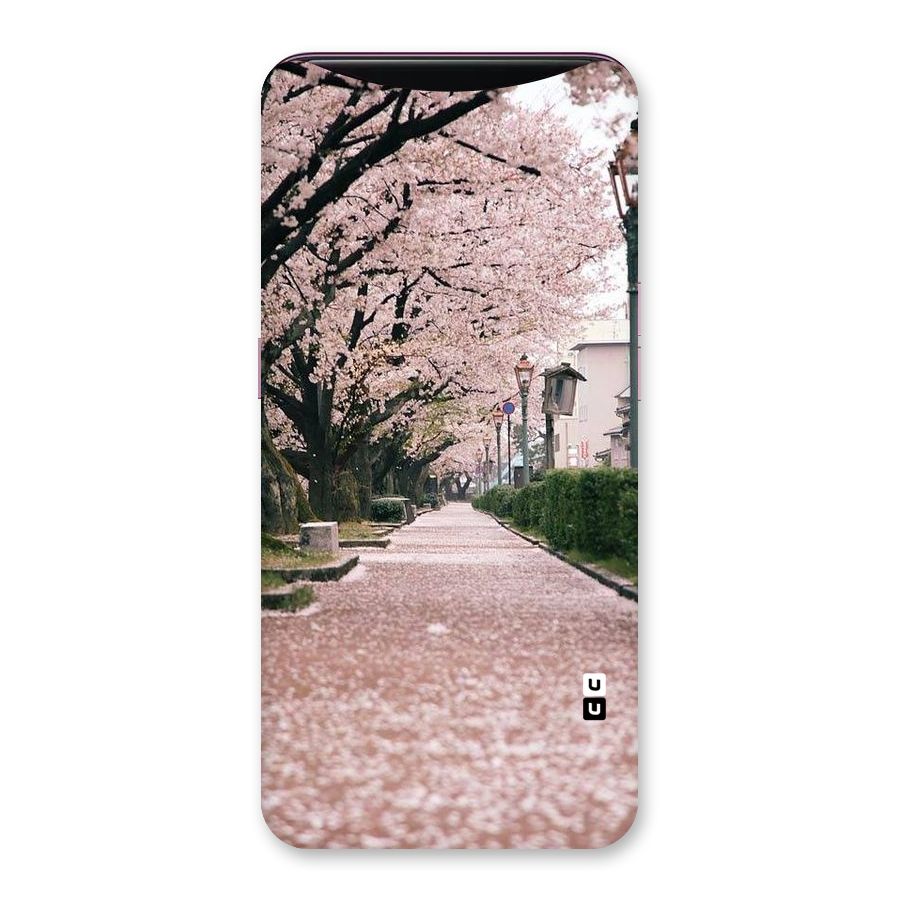 Street In Pink Flowers Back Case for Oppo Find X