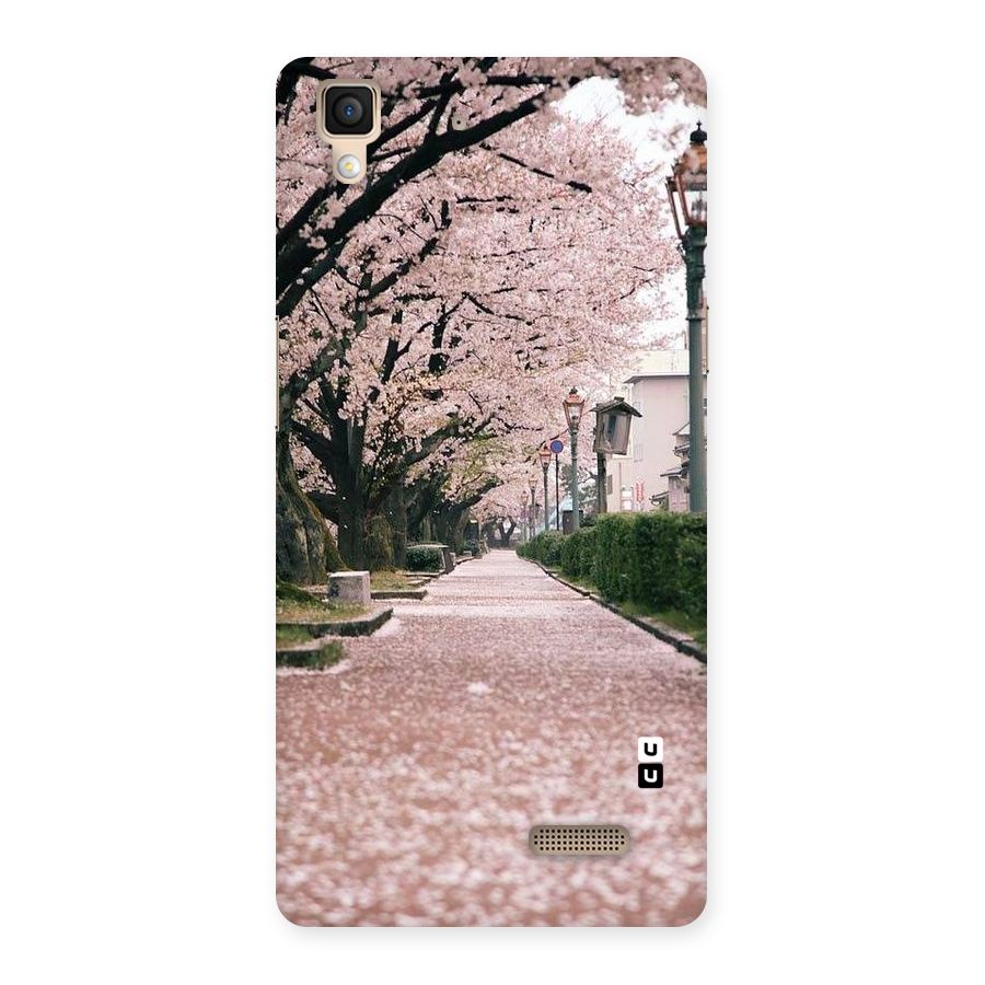 Street In Pink Flowers Back Case for Oppo R7
