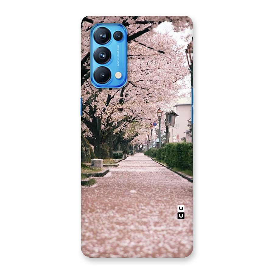 Street In Pink Flowers Back Case for Oppo Reno5 Pro 5G