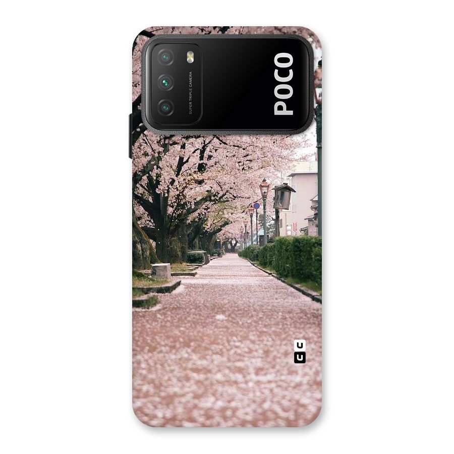 Street In Pink Flowers Back Case for Poco M3
