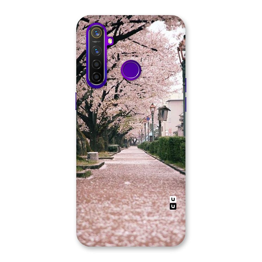 Street In Pink Flowers Back Case for Realme 5 Pro