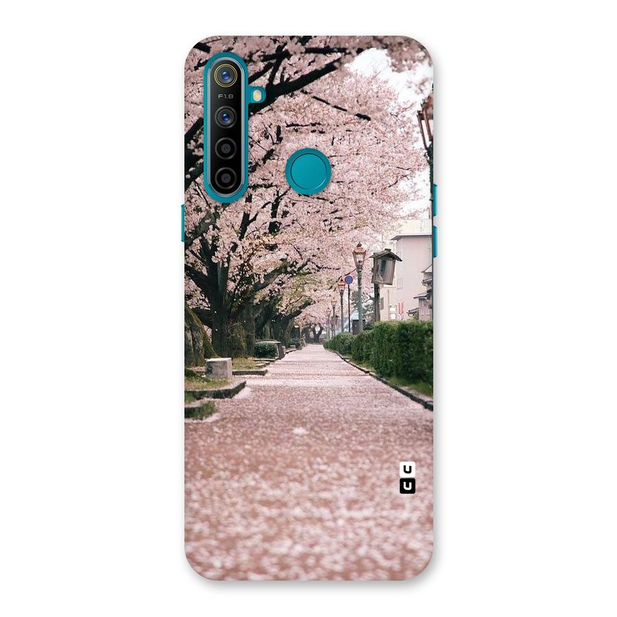 Street In Pink Flowers Back Case for Realme 5i