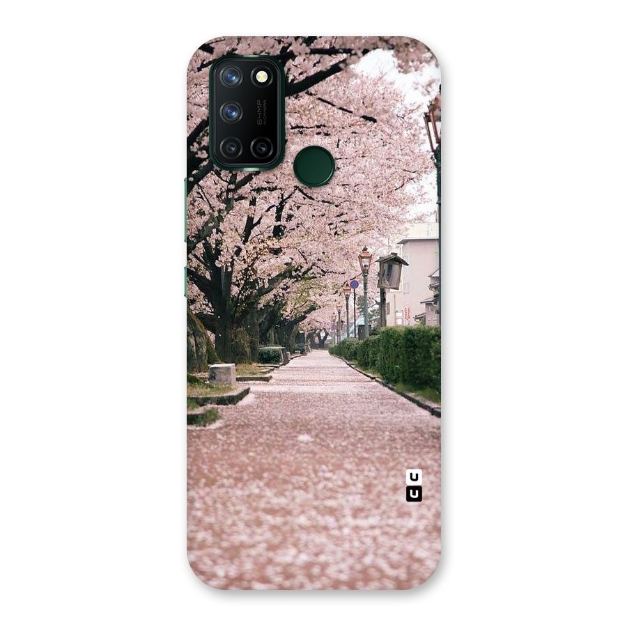 Street In Pink Flowers Back Case for Realme 7i