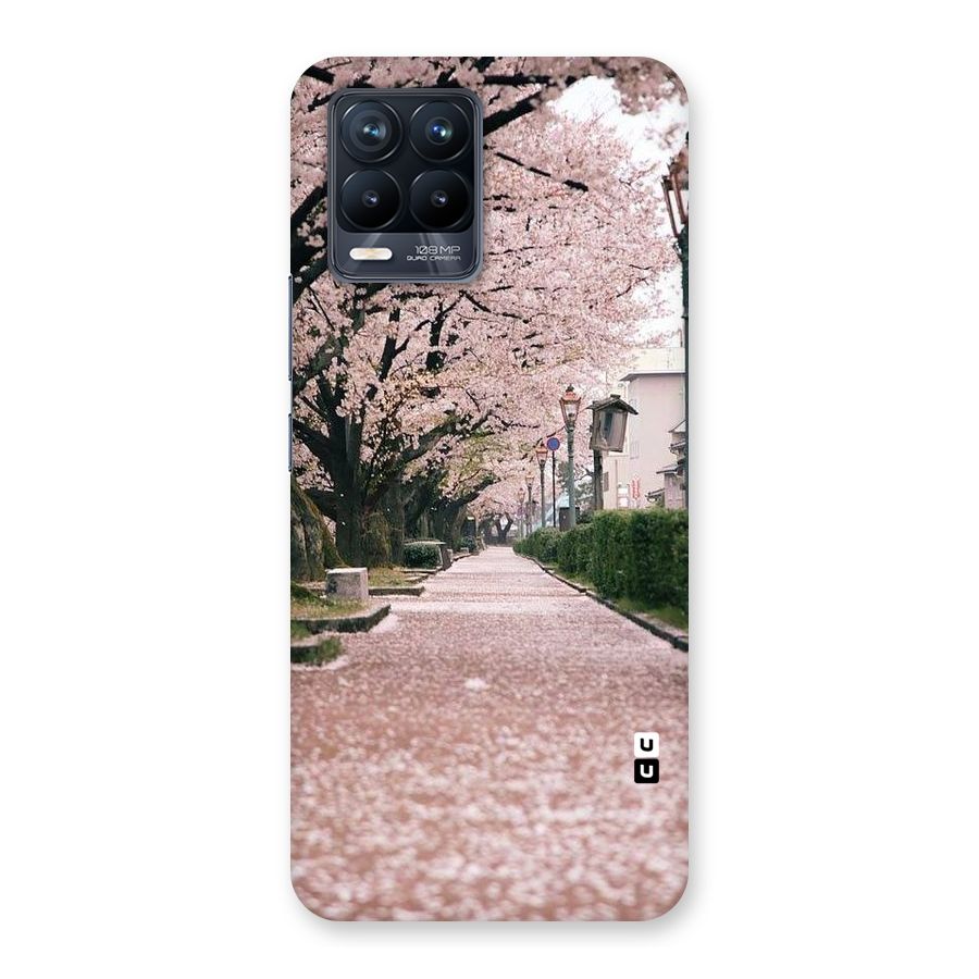 Street In Pink Flowers Back Case for Realme 8 Pro