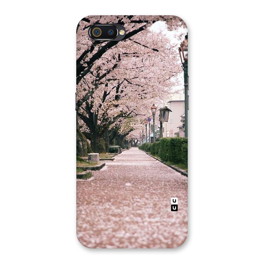 Street In Pink Flowers Back Case for Realme C2