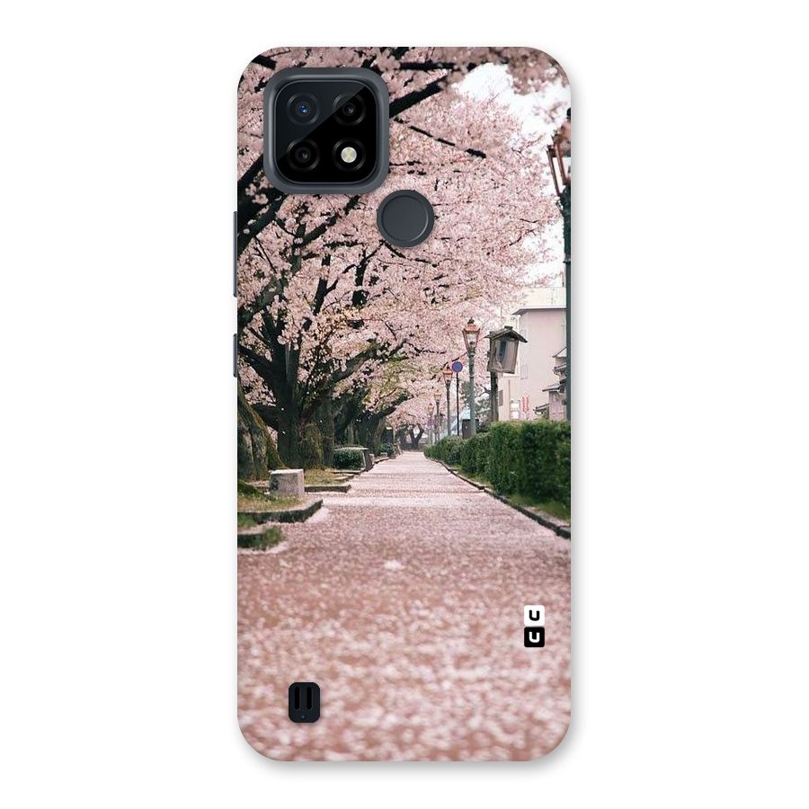 Street In Pink Flowers Back Case for Realme C21