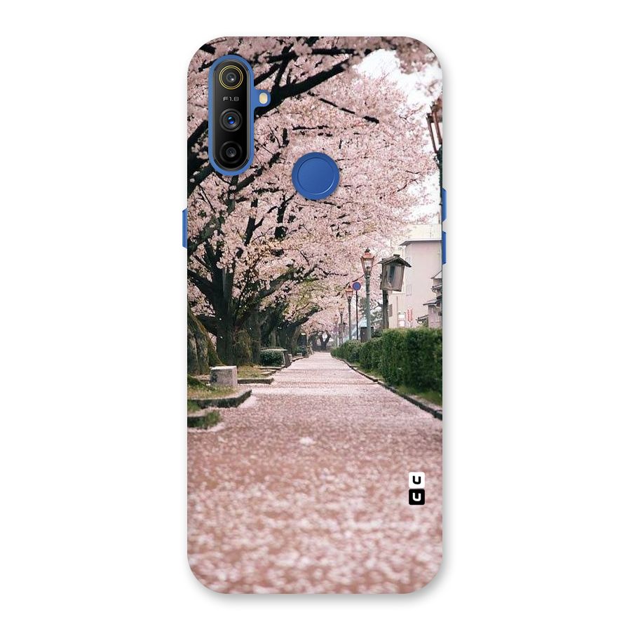 Street In Pink Flowers Back Case for Realme Narzo 10A