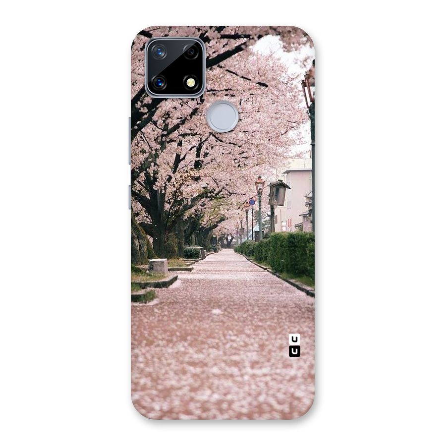 Street In Pink Flowers Back Case for Realme Narzo 20